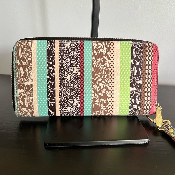 Multicolor Patterned Women's Wallet - Picture 2 of 4
